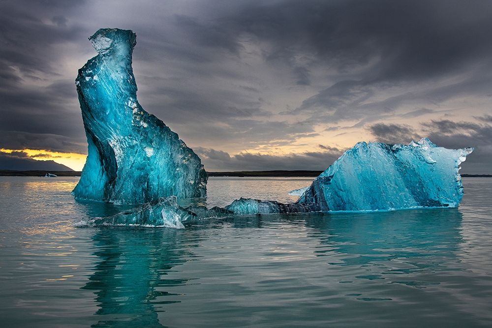 Icebergs float at will in Jokulsarlon lagoon-Iceland-headed for the north Atlantic art print by Steve Mohlenkamp for $57.95 CAD